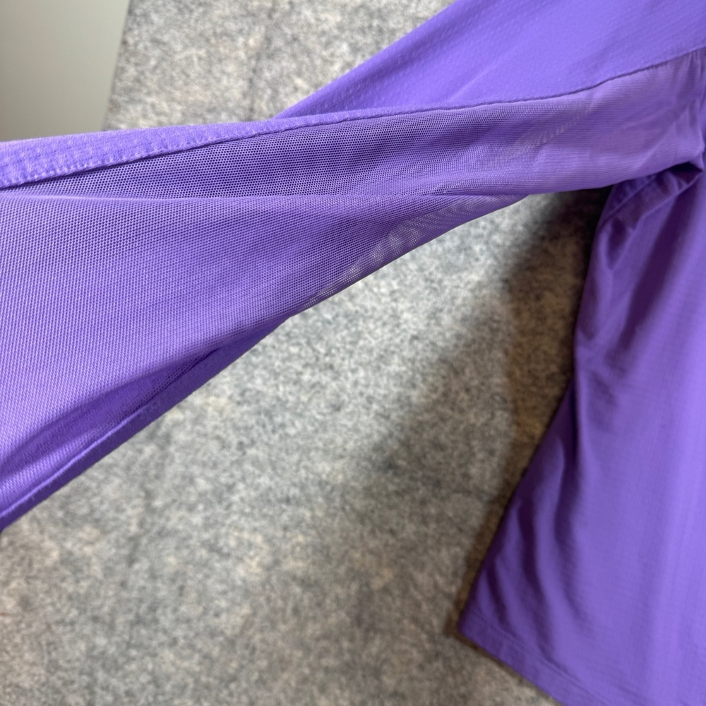 IBKUL Purple Quarter Zip Pullover XL UPF 50+ Golf Athletic Pickleball Top - Picture 10 of 16